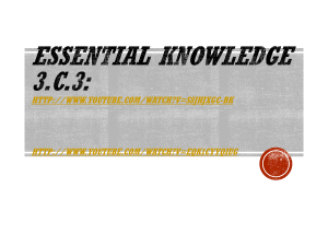 Essential knowledge 3.C.3: