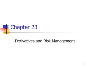 Derivatives and Risk Management