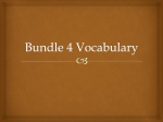 Bundle 4 Vocabulary