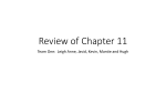 Review of Chapter 11
