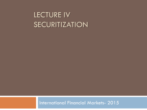 Lecture 3 securitization