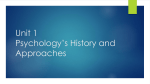 Unit 1 Psychology*s History and Approaches