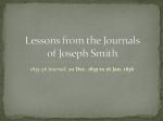 Lessons from the Journals of Joseph Smith