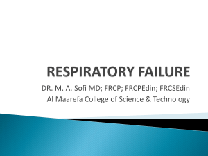 RESPIRATORY FAILURE I