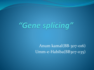 Gene splicing