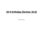 10-4 Enthalpy (Section 10.6)