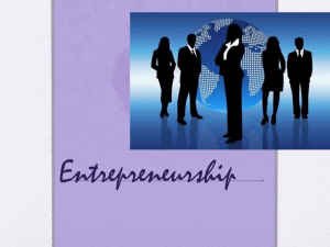 Intro to Entrepreneurship