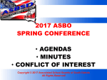 ASBO Agendas, Minutes, Conflict of Interest