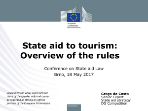 Tourism financing and State aid