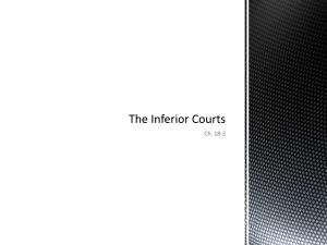 The Inferior Courts