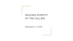 walking worthy of the calling - CrossPointe Community Church