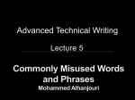 Commonly Misused Words and Phrases Mohammed Alhanjouri