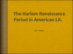 The Harlem Renaissance