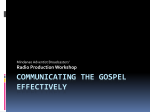 Communicating the Gospel Effectively