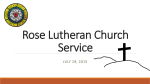 Rose Lutheran Church Service