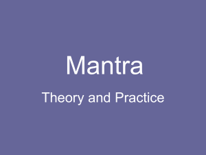 Mantra - bwydiploma