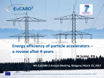 Energy efficiency of particle accelerators