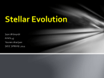 Stellar evolution