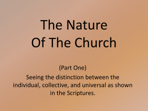 The Nature Of The Church