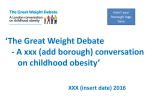 The Great Weight Debate * A London conversation on obesity