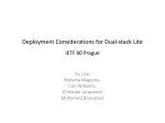 Deployment Considerations for Dual-stack Lite draft-lee