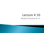 Lecture #30 (ling 2