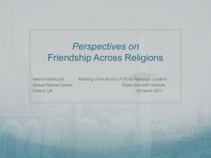 Perspectives on Friendship Across Religions