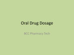 Oral Drug Dosage