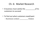 Ch. 6: Market Research