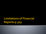 Limitations of Financial Reports