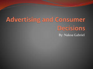 Advertising and Consumer Decisions