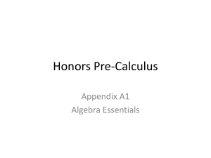 Honors Pre-Calculus