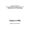 Topics in PBL