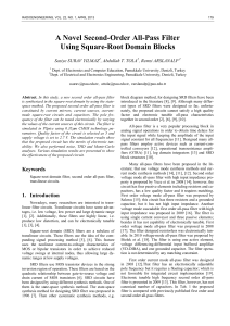 A Novel Second-Order All-Pass Filter Using Square