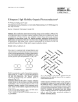 Ultrapure, high mobility organic photoconductors
