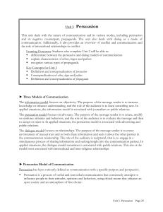 Unit 3 Persuasion - Buffalo State College Faculty and Staff Web Server