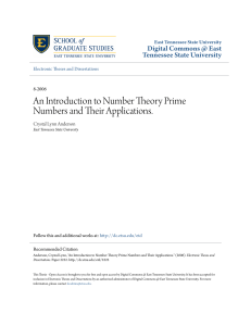 An Introduction to Number Theory Prime Numbers and Their