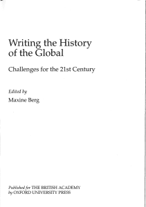 Global History: Approaches and New Directions