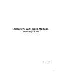 Chemistry Lab: Data Manual