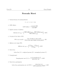 Formula Sheet