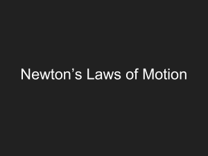 Newton`s Laws of Motion