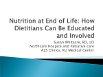 Nutrition at End of Life: How Dietitians Can Be Educated and Involved