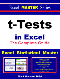 t Tests in Excel - Excel Master Series