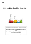 KS3 revision booklet chemistry