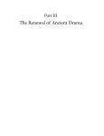 The Reception of Ancient Drama in Renaissance Italy