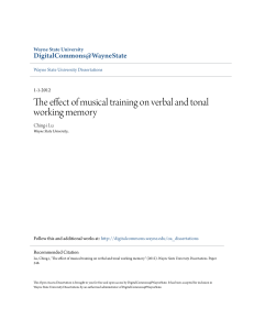 The effect of musical training on verbal and tonal working memory