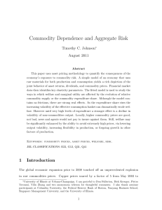 Commodity Dependence and Aggregate Risk