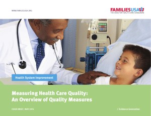 Measuring Health Care Quality: An Overview of