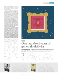 One hundred years of general relativity