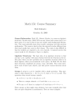 Math 153: Course Summary